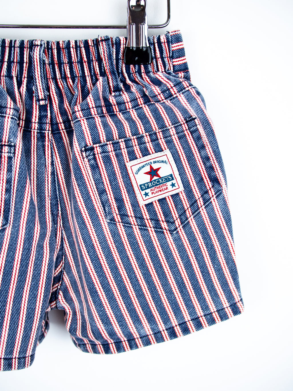 Vintage Stripe Denim Shorts - Age 18-24 months