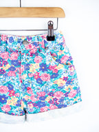 Vintage Floral Denim Shorts - Age 2T