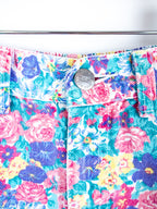 Vintage Floral Denim Shorts - Age 2T
