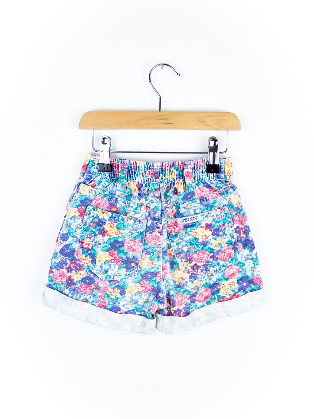 Vintage Floral Denim Shorts - Age 2T