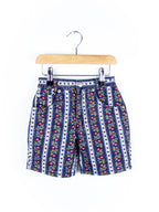 Vintage Floral Stripe Denim Shorts - Age 2-3 years