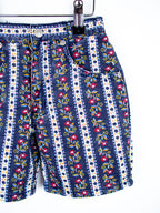 Vintage Floral Stripe Denim Shorts - Age 2-3 years