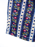 Vintage Floral Stripe Denim Shorts - Age 2-3 years