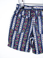 Vintage Floral Stripe Denim Shorts - Age 2-3 years