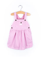 Osh Kosh Pink & White Stripe Dungaree Dress - Age 18 months