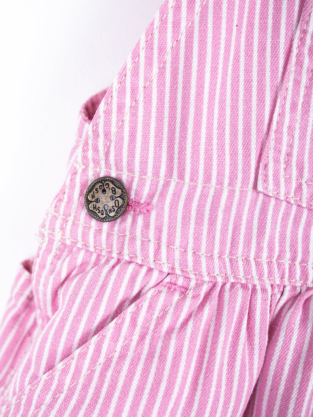 Osh Kosh Pink & White Stripe Dungaree Dress - Age 18 months