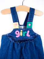 Vintage 90's Denim Girl Dungarees - Age 0-3 months
