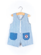 Vintage Stripe Romper - Age 6-9 months