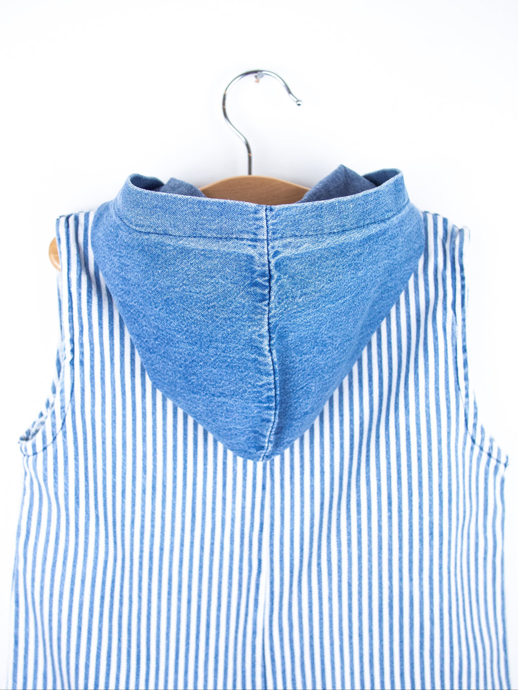 Vintage Stripe Romper with Hood - Age 12 months