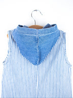 Vintage Stripe Romper with Hood - Age 12 months