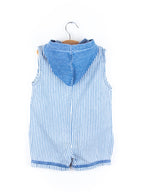 Vintage Stripe Romper with Hood - Age 12 months