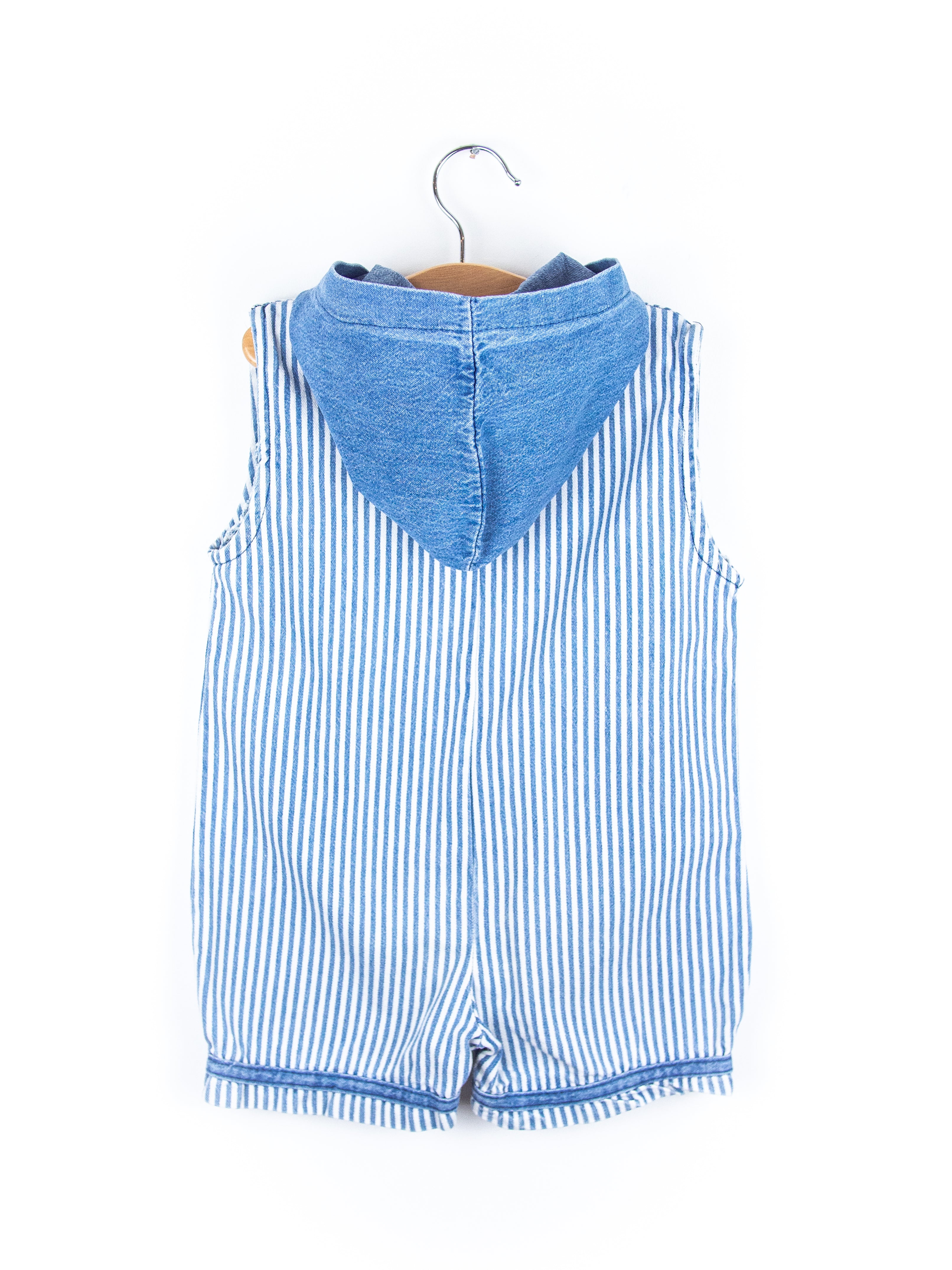Vintage Stripe Romper with Hood - Age 12 months