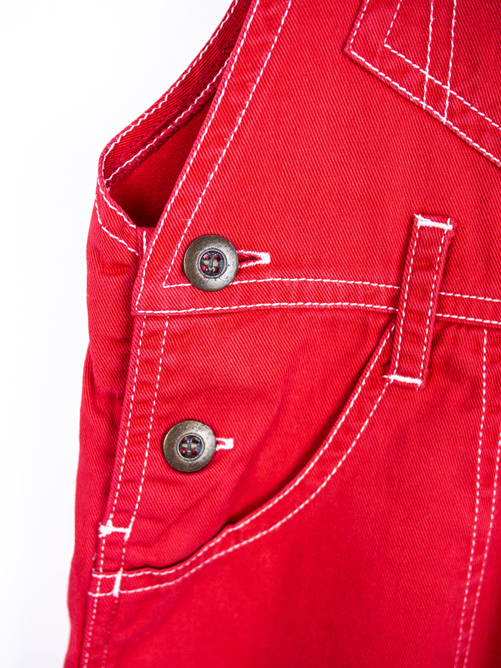 Vintage Red Dungarees - Age 2 years