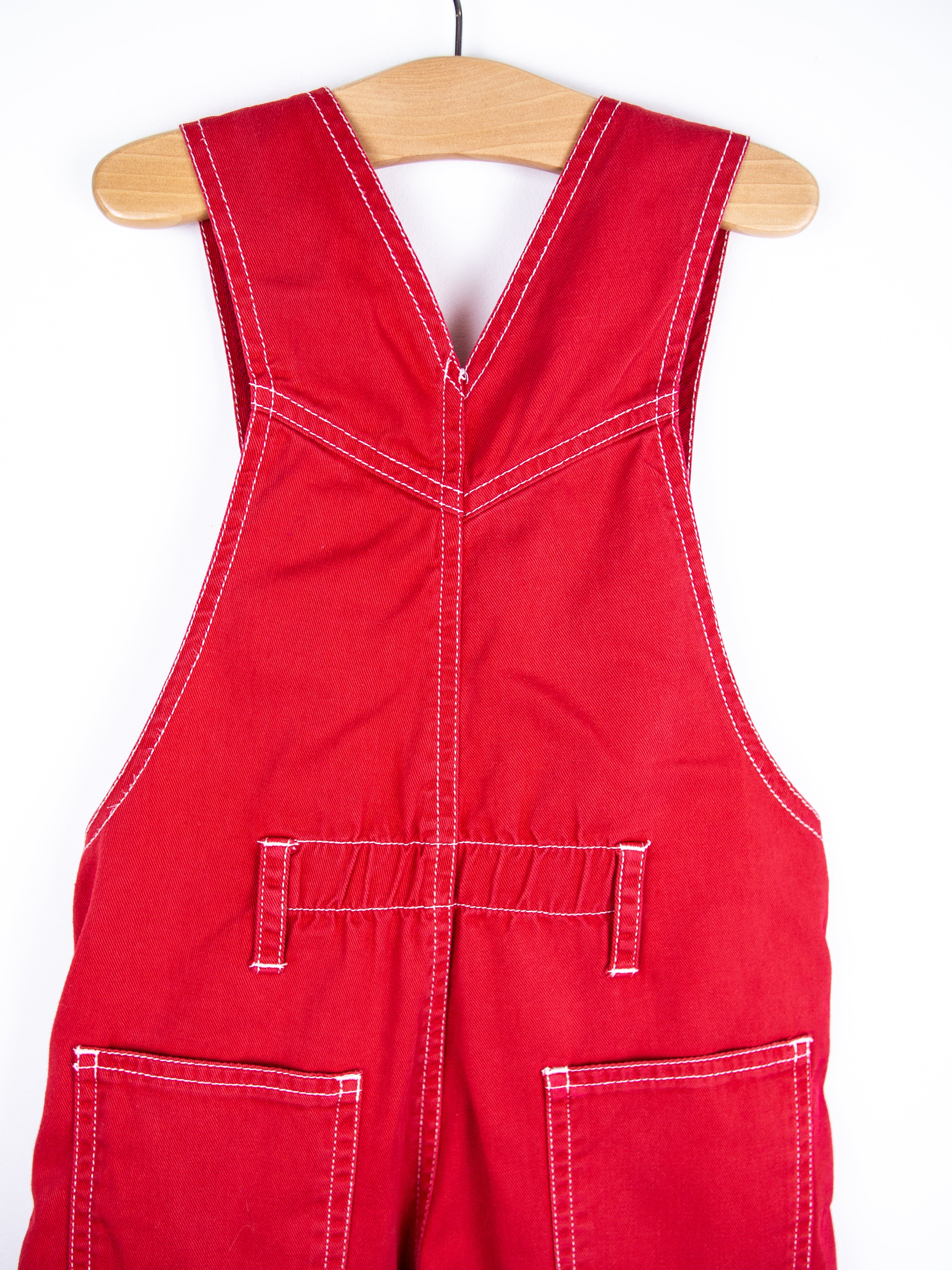 Vintage Red Dungarees - Age 2 years