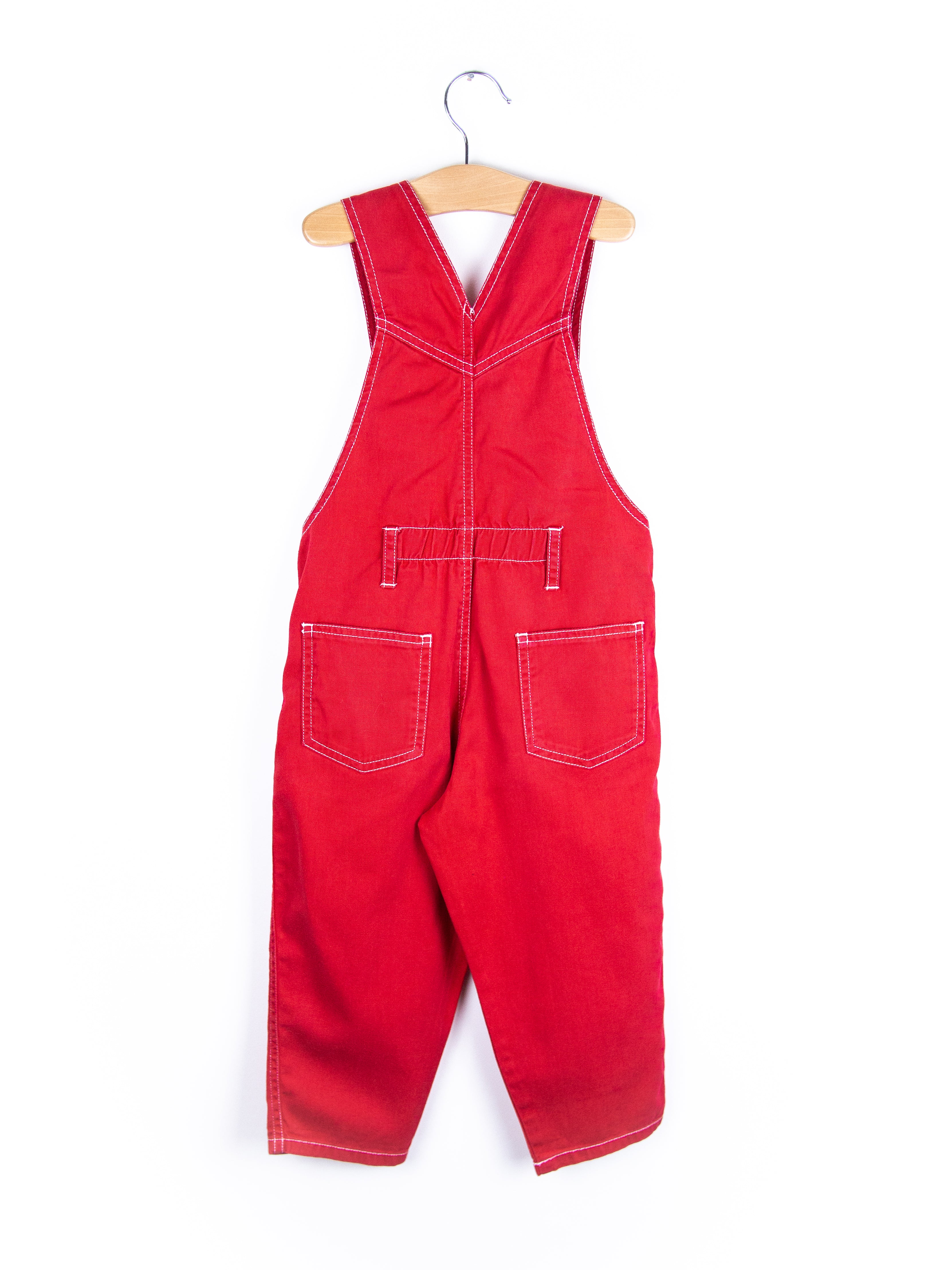 Vintage Red Dungarees - Age 2 years