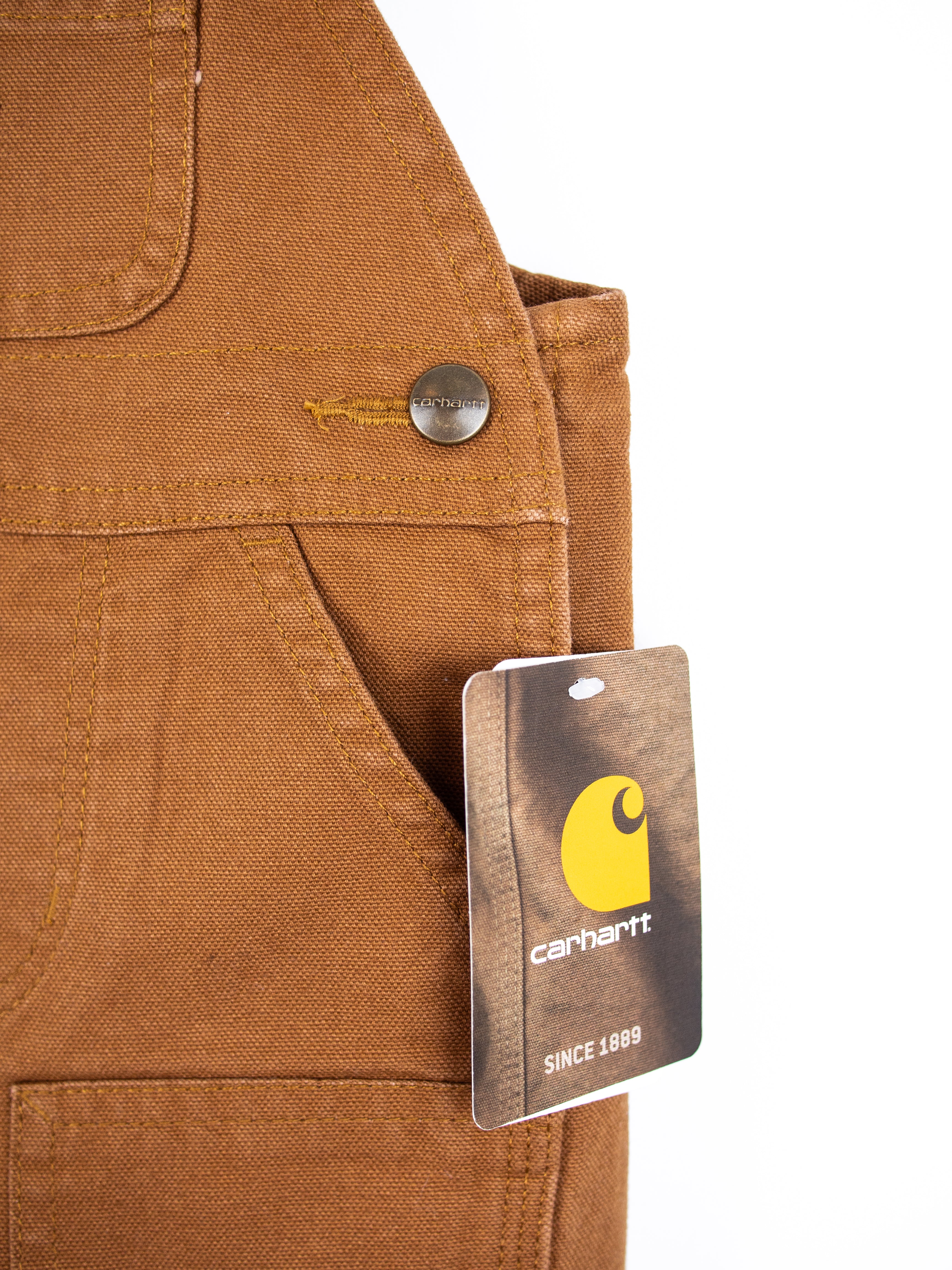 Carhartt Brown Canvas Dungarees - Age 3 months - NEW WITH TAGS