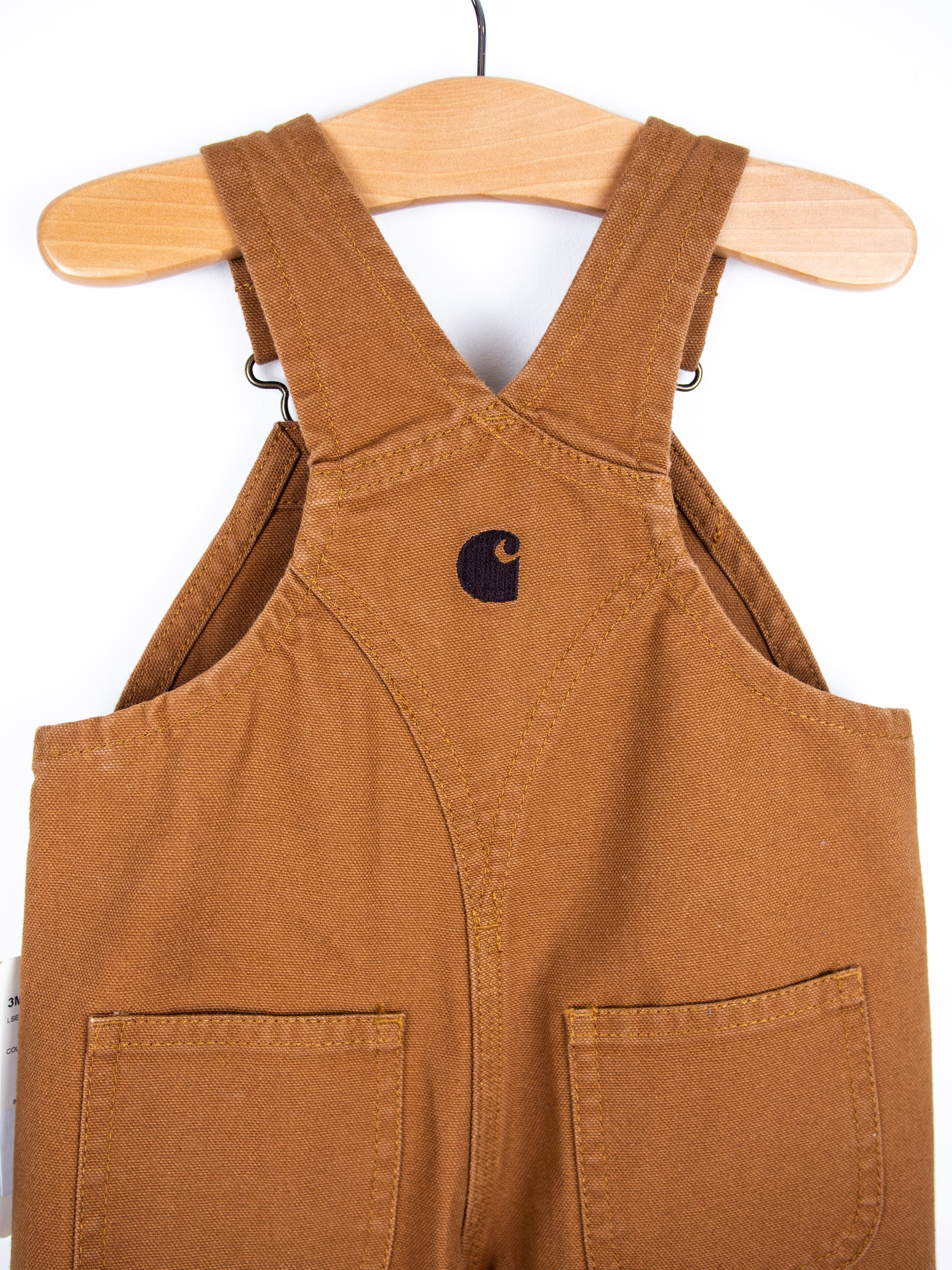 Carhartt Brown Canvas Dungarees - Age 3 months - NEW WITH TAGS