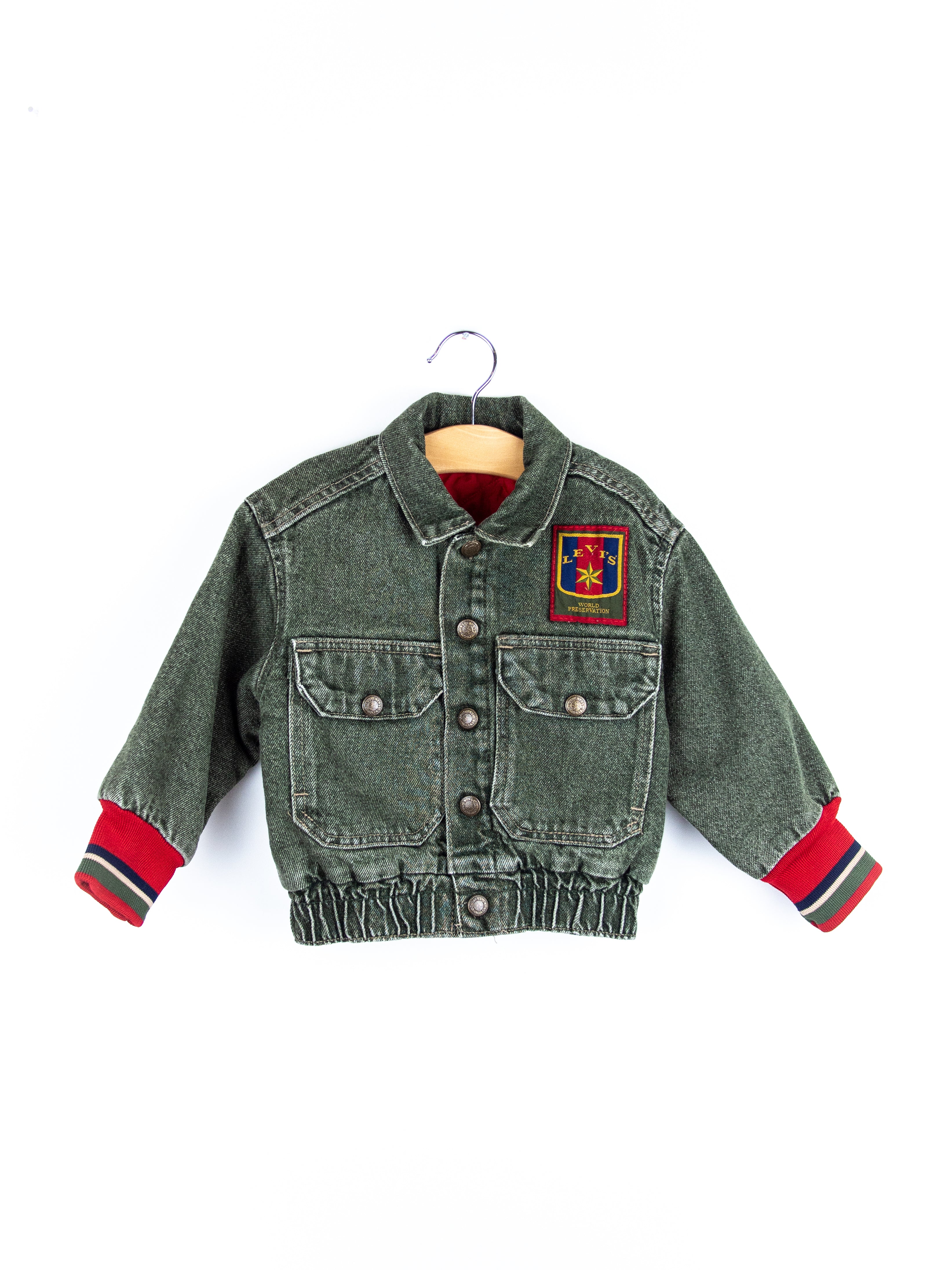 Levi's Vintage Green Denim 'World Preservation' Jacket - Age 2 years