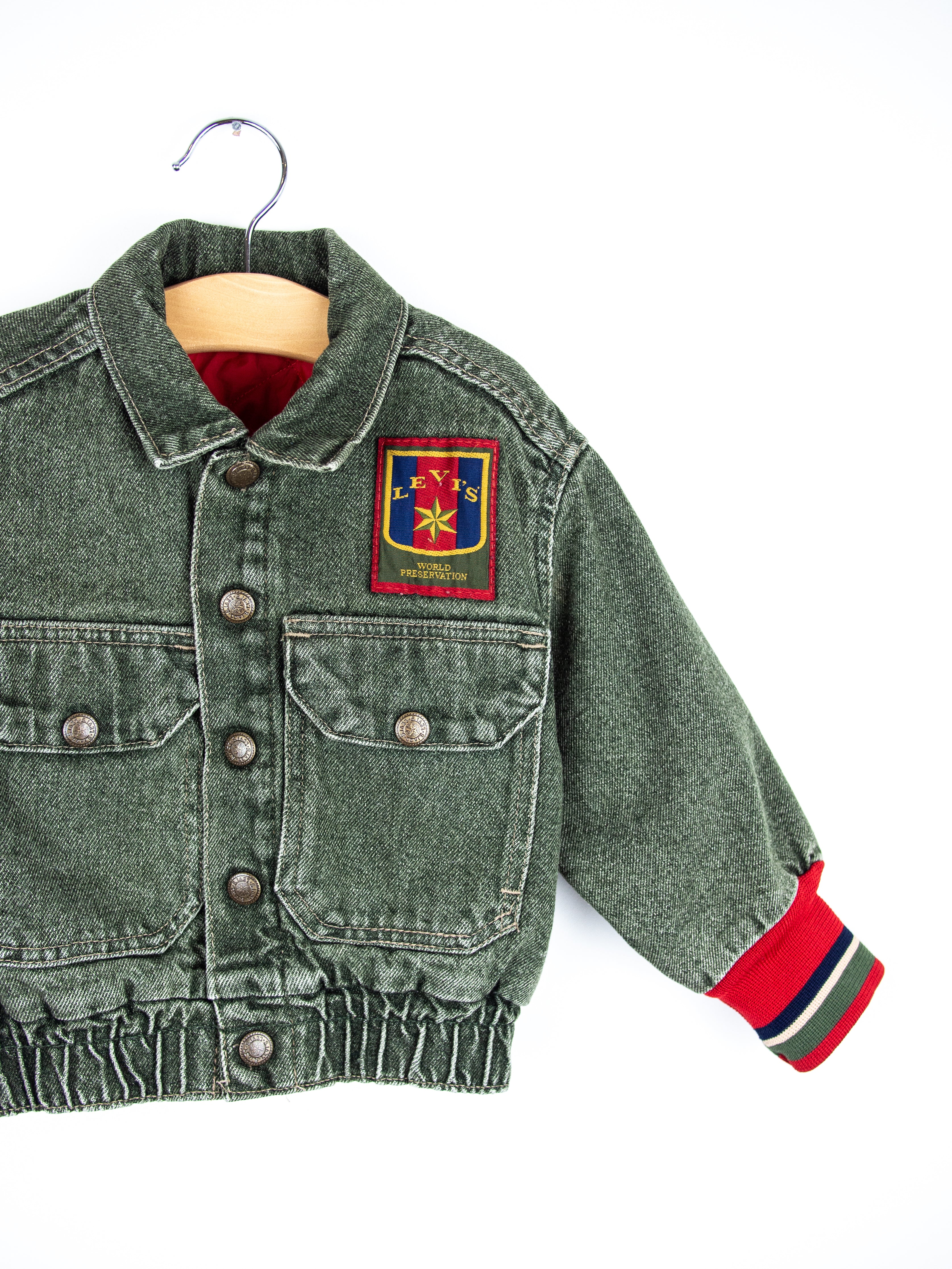 Levi's Vintage Green Denim 'World Preservation' Jacket - Age 2 years