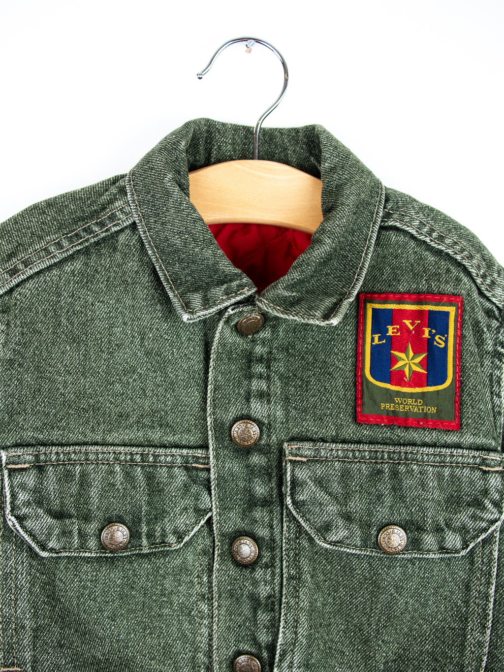 Levi's Vintage Green Denim 'World Preservation' Jacket - Age 2 years