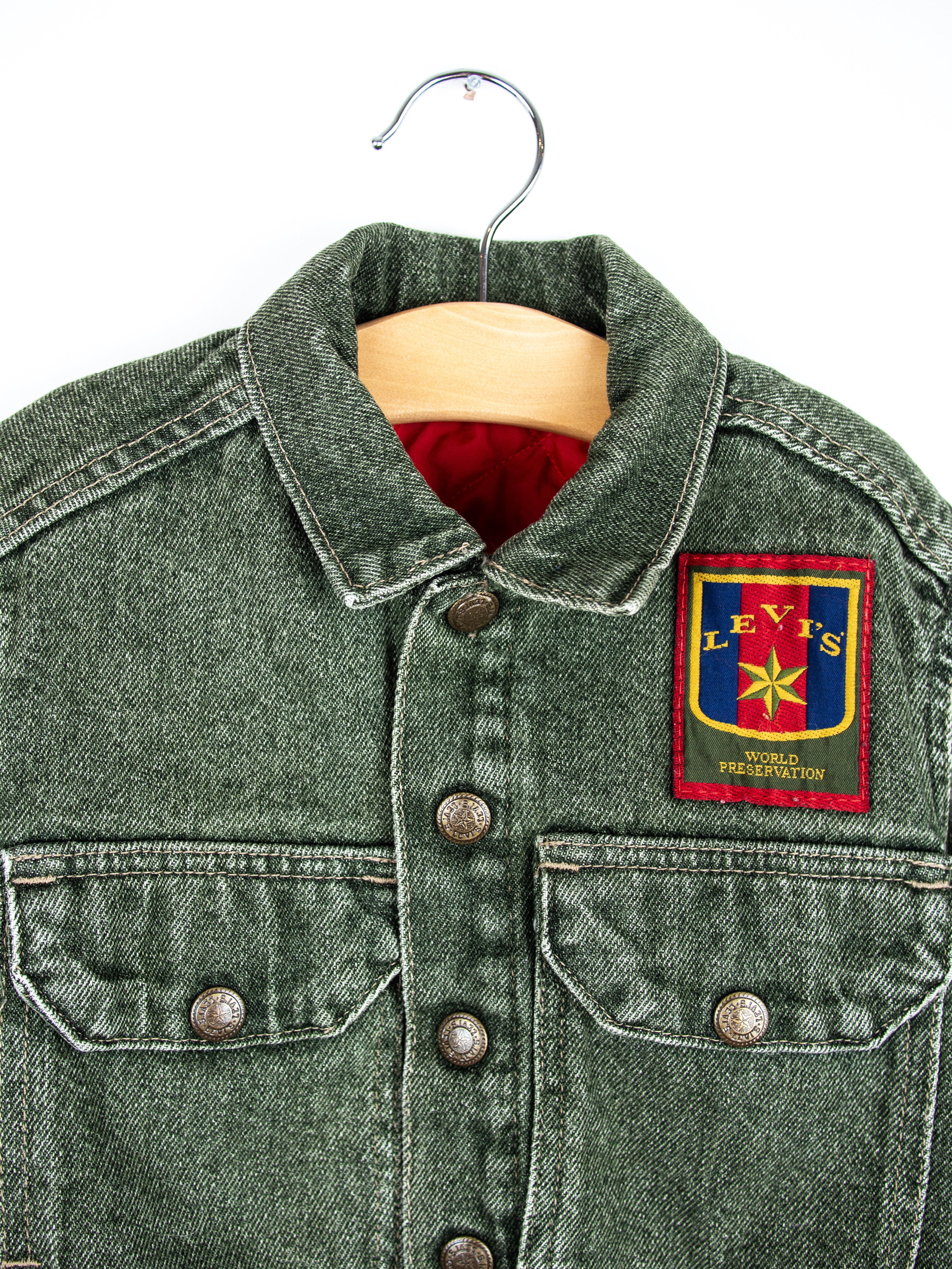 Levi's Vintage Green Denim 'World Preservation' Jacket - Age 2 years