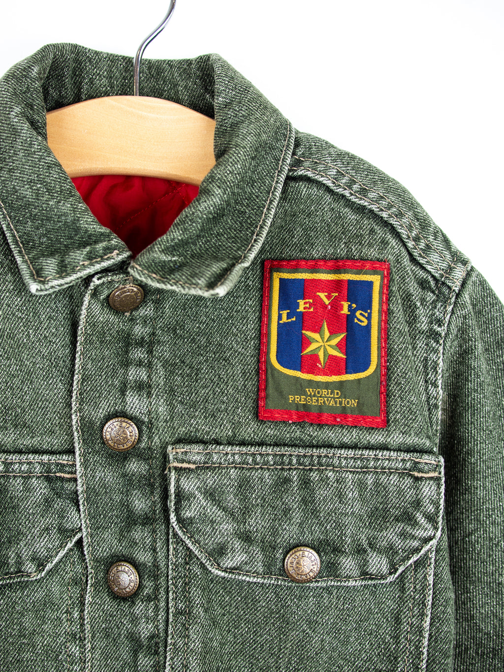 Levi's Vintage Green Denim 'World Preservation' Jacket - Age 2 years