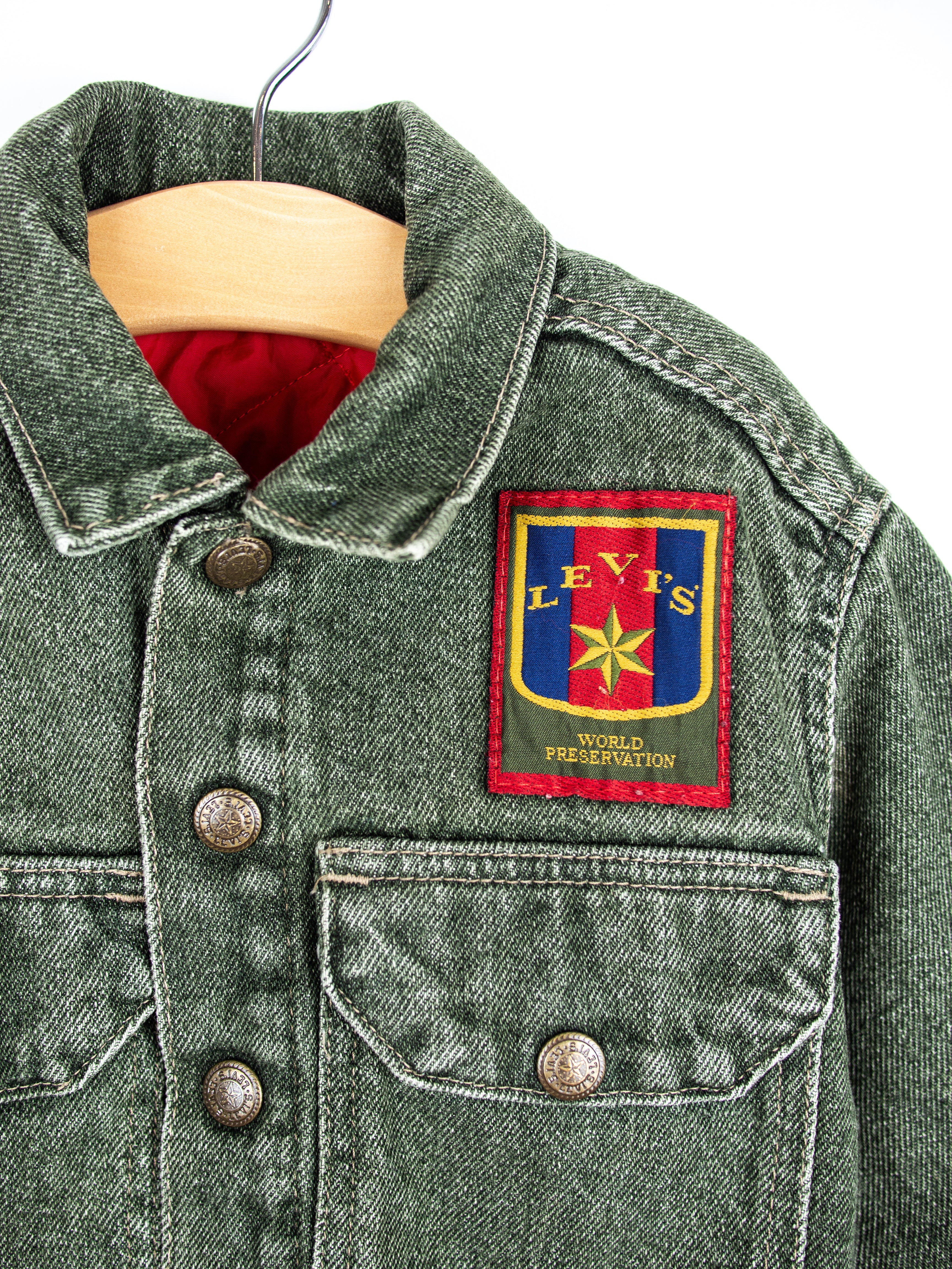 Levi's Vintage Green Denim 'World Preservation' Jacket - Age 2 years