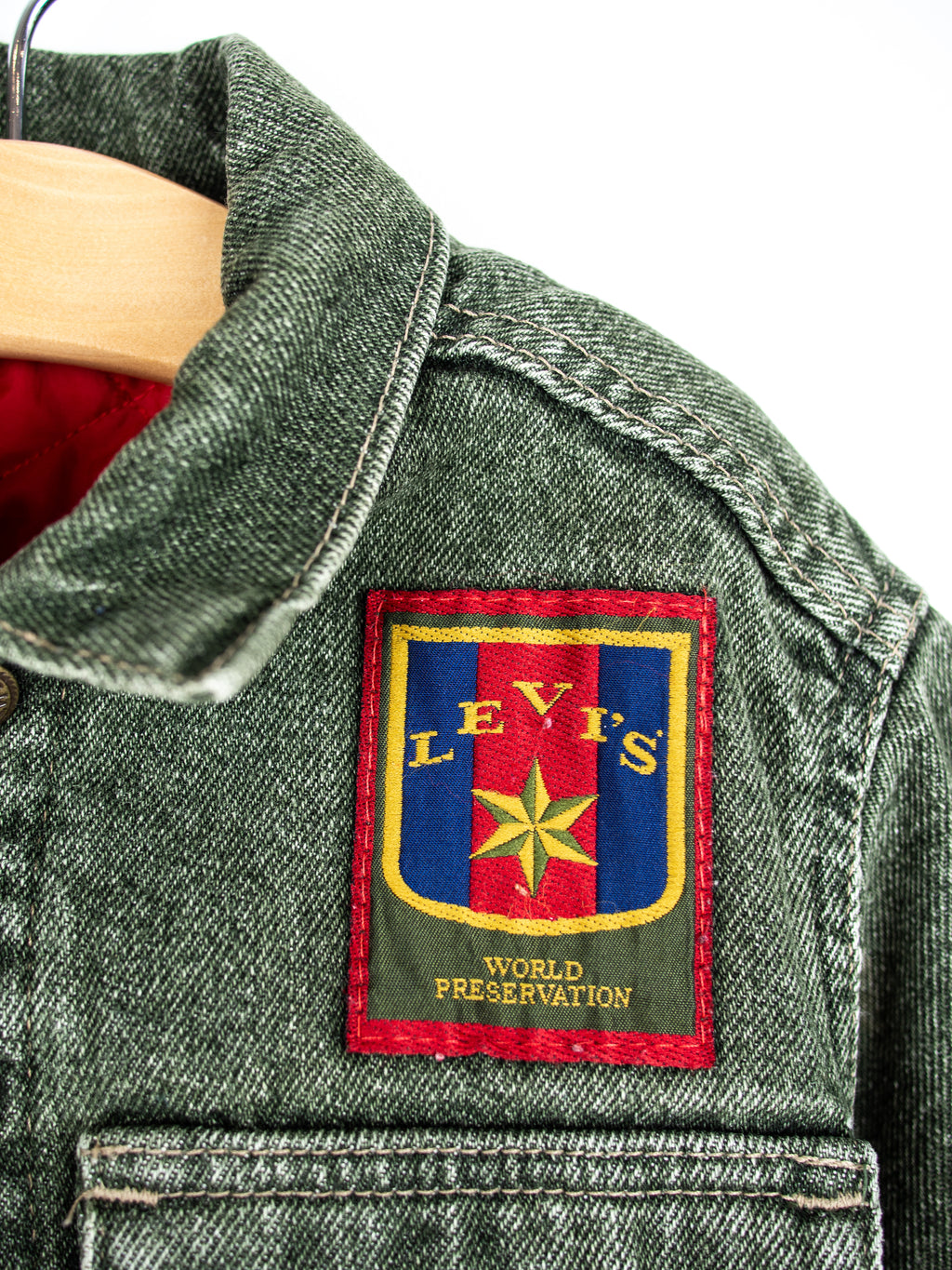Levi's Vintage Green Denim 'World Preservation' Jacket - Age 2 years