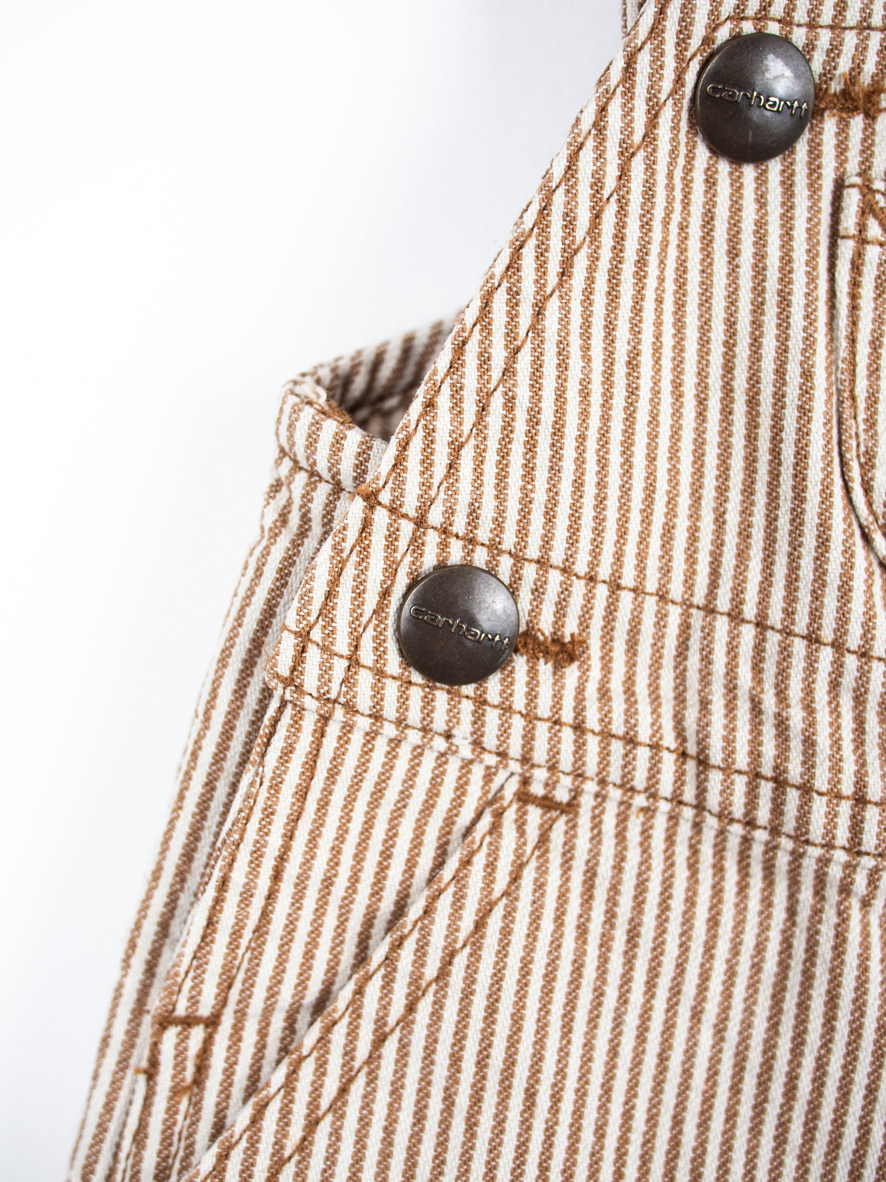 Carhartt Rare Brown Hickory Stripe Dungarees