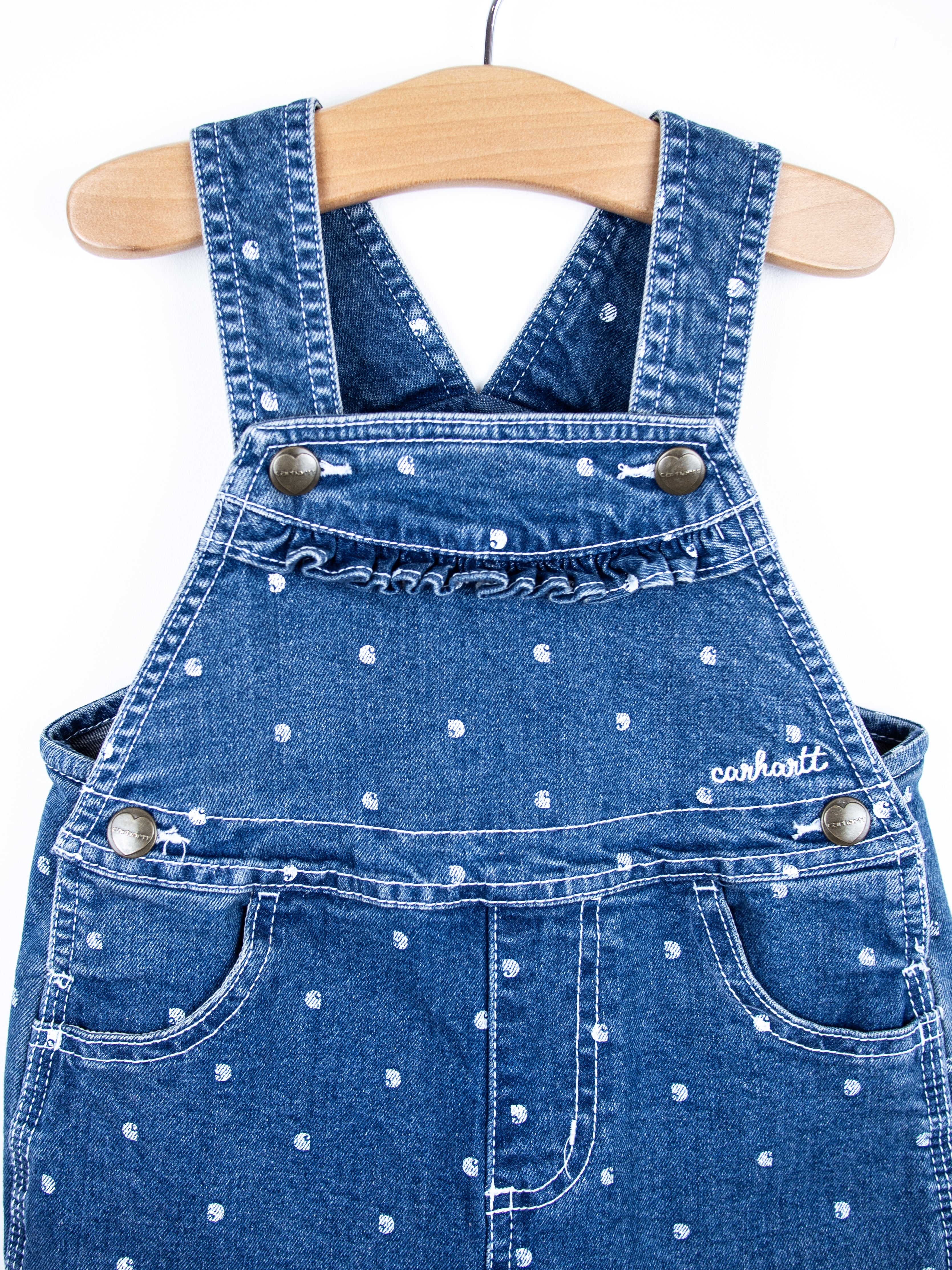 Carhartt Denim Frill Dungaree Shorties - Age 18-24 months