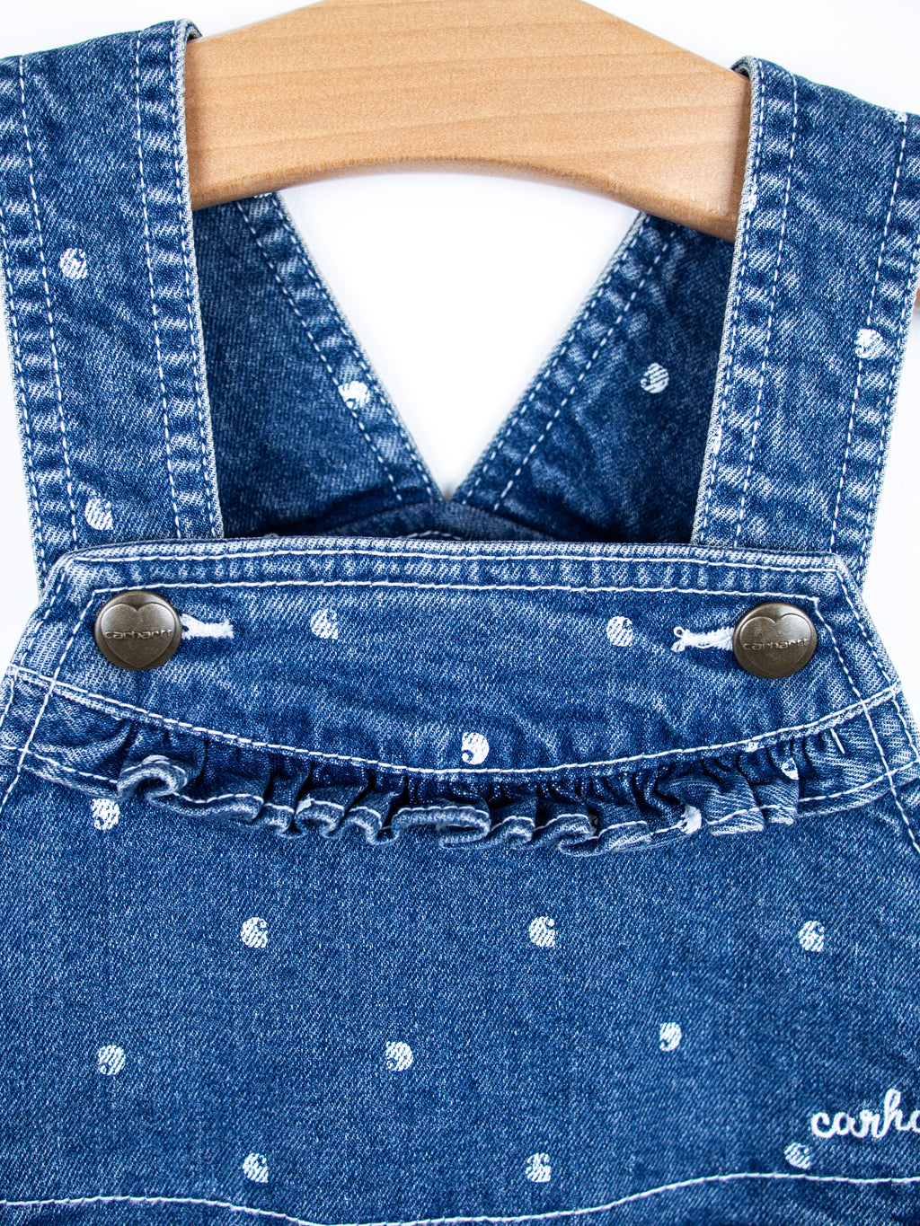 Carhartt Denim Frill Dungaree Shorties - Age 18-24 months