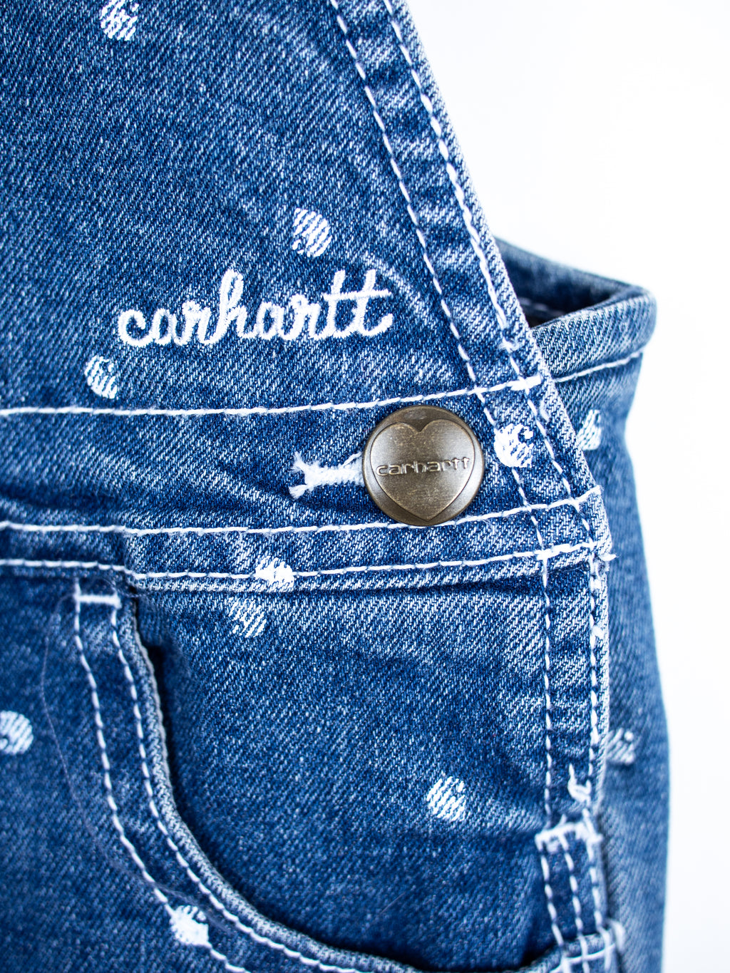 Carhartt Denim Frill Dungaree Shorties - Age 18-24 months