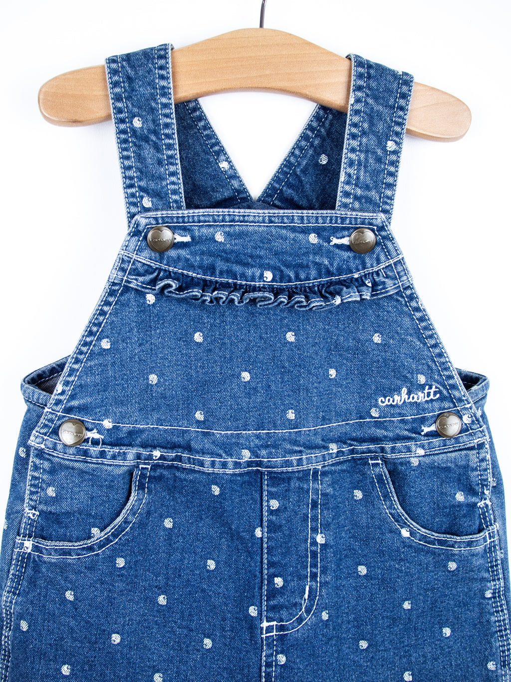 Carhartt Denim Frill Dungaree Shorties - Age 18-24 months