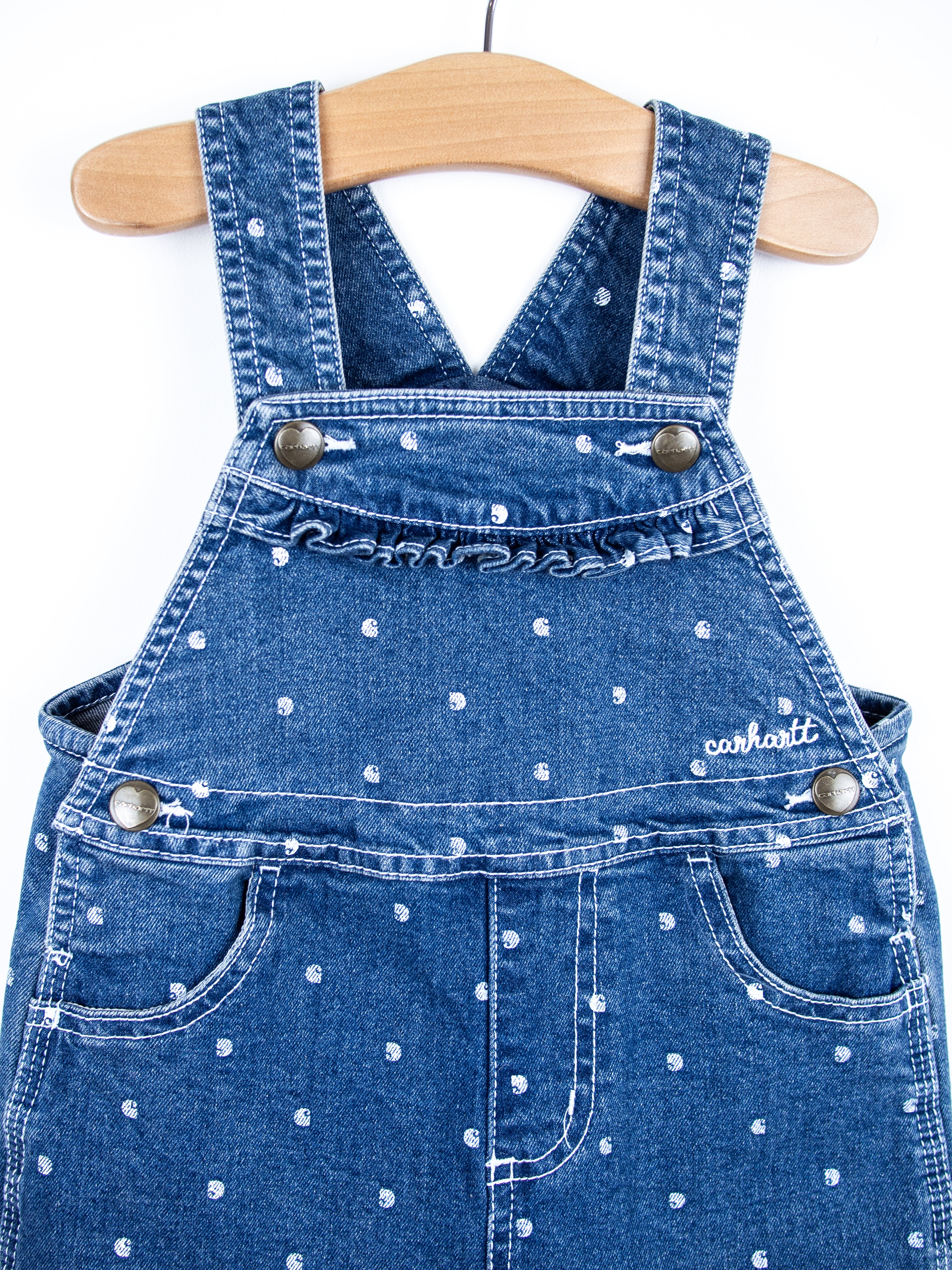 Carhartt Denim Frill Dungaree Shorties - Age 18-24 months