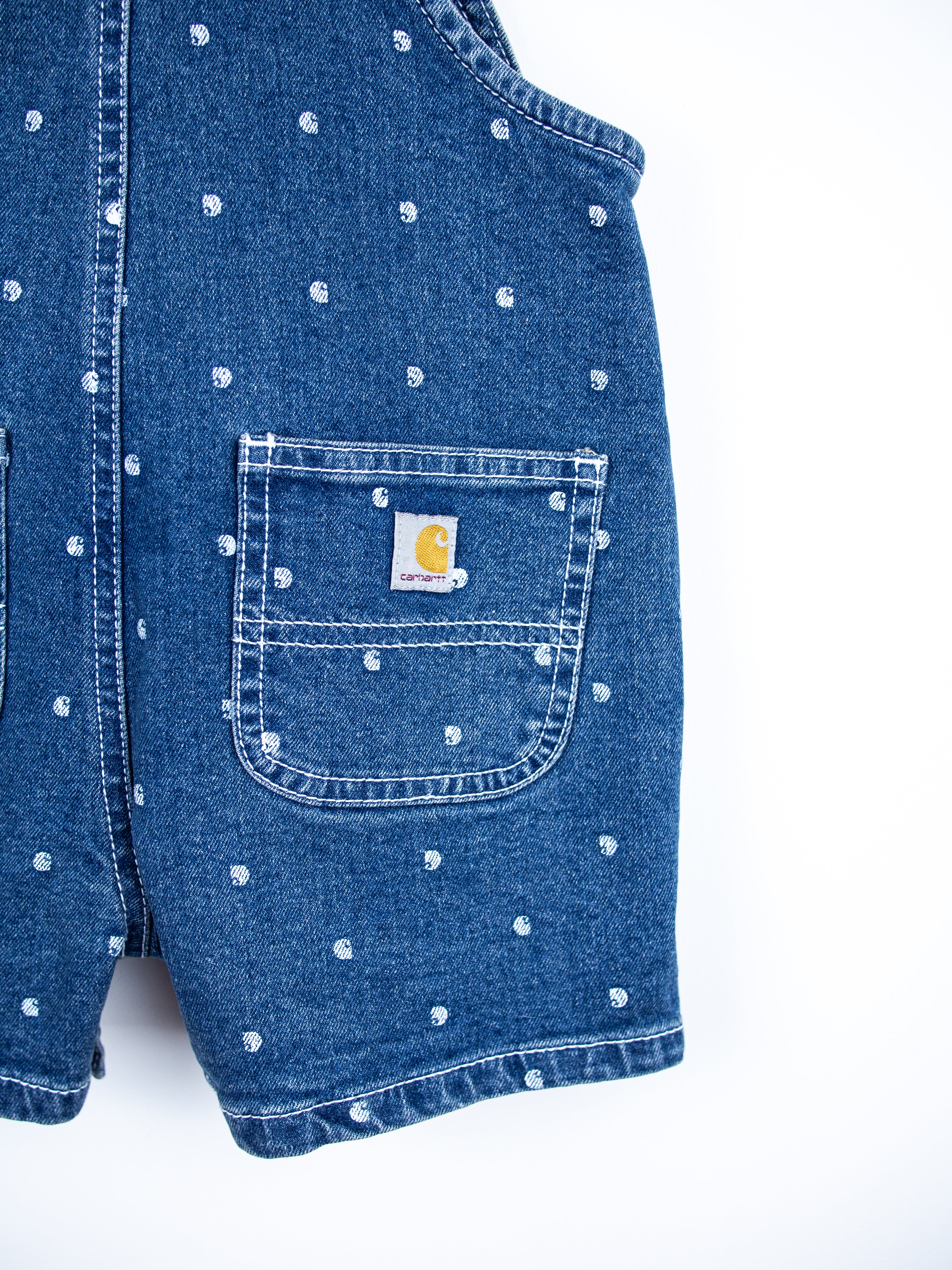 Carhartt Denim Frill Dungaree Shorties - Age 18-24 months