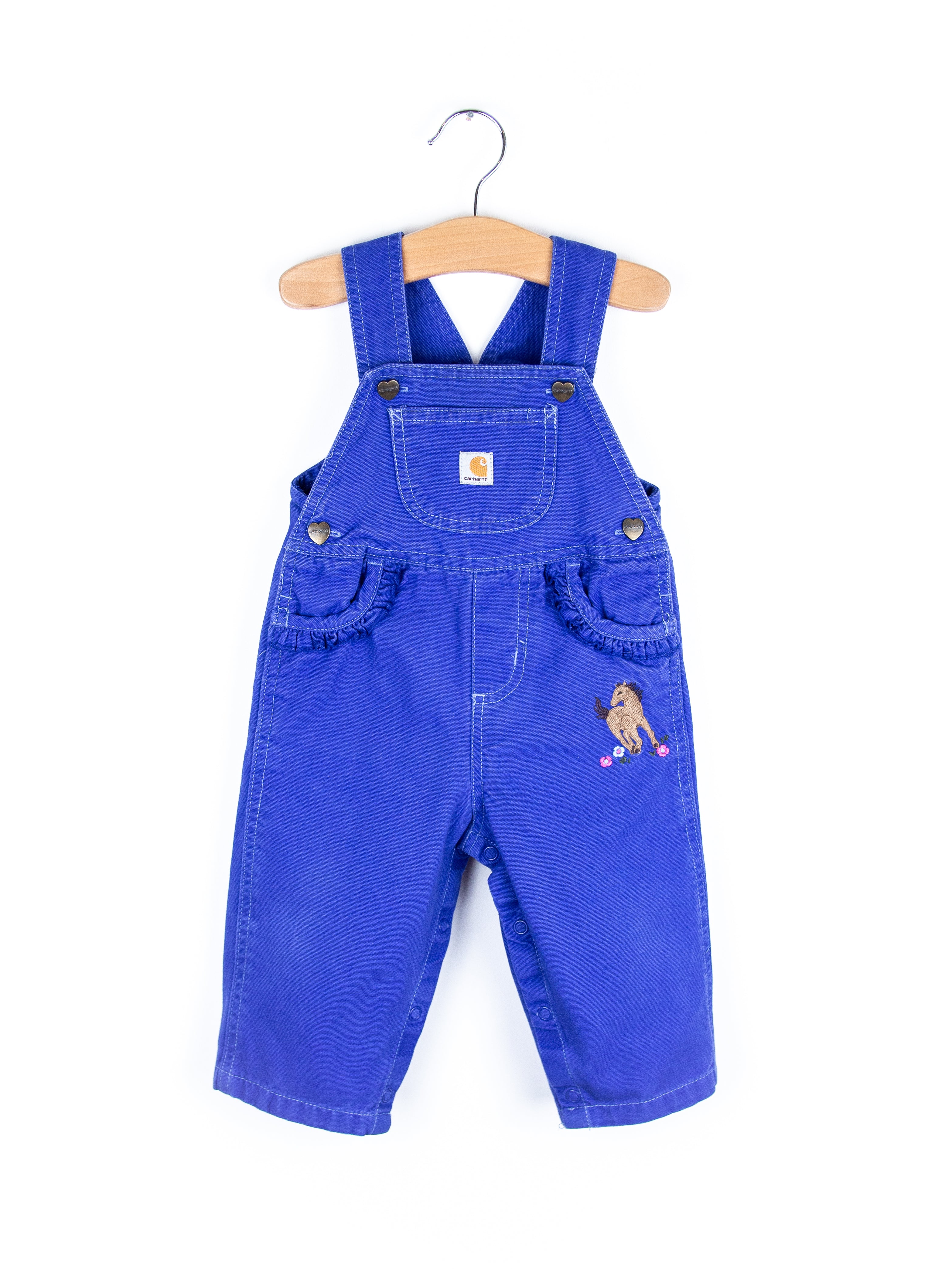 Carhartt Purple Horse Embroidered Dungarees - Age 9 months