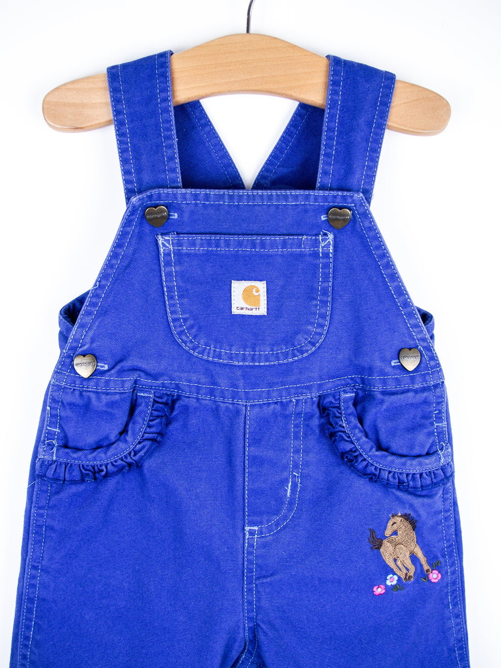Carhartt Purple Horse Embroidered Dungarees - Age 9 months