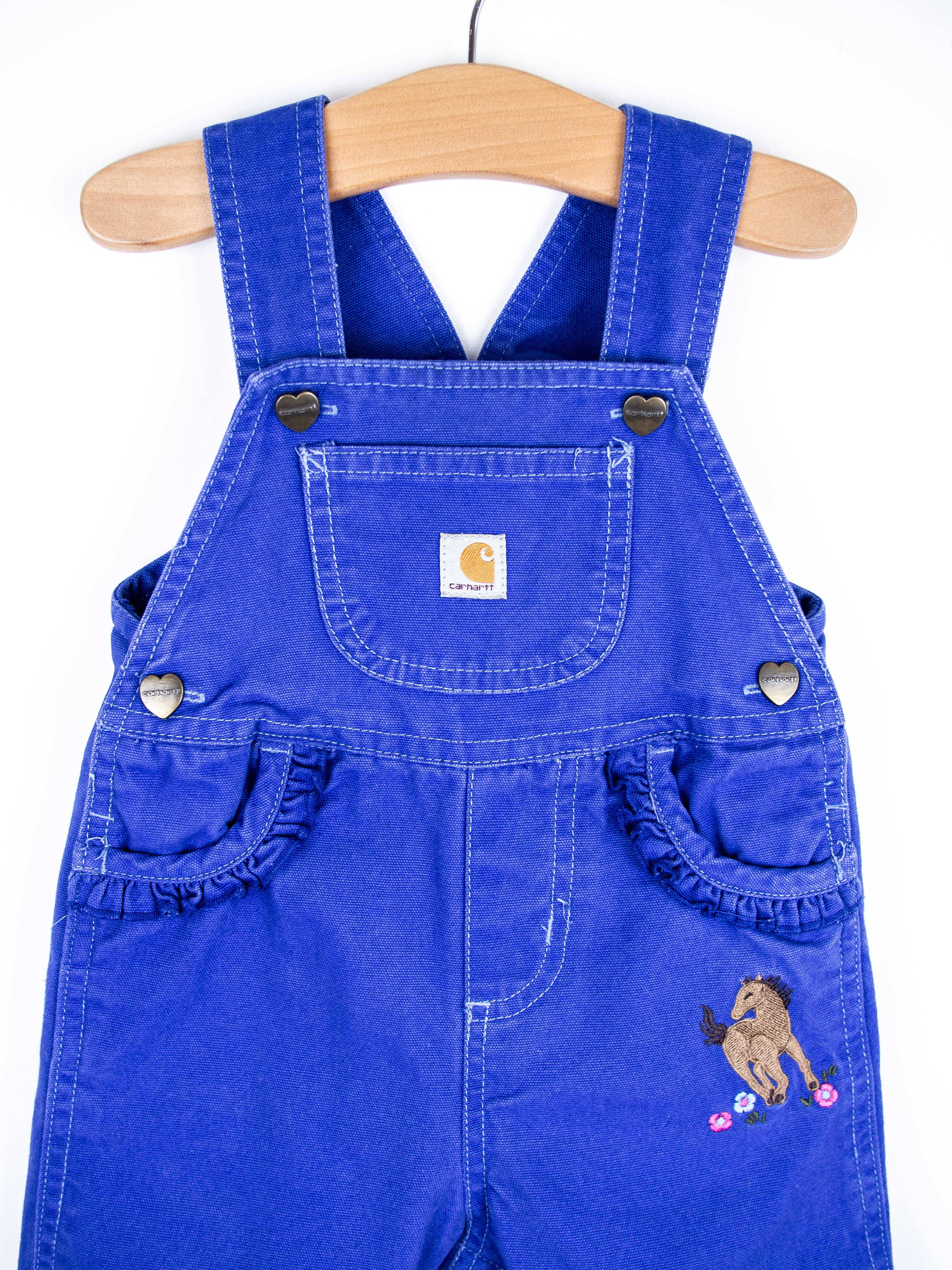 Carhartt Purple Horse Embroidered Dungarees - Age 9 months