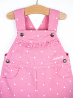 Carhartt Pink Logo Dot Dungaree Shorties - Age 2-3 years