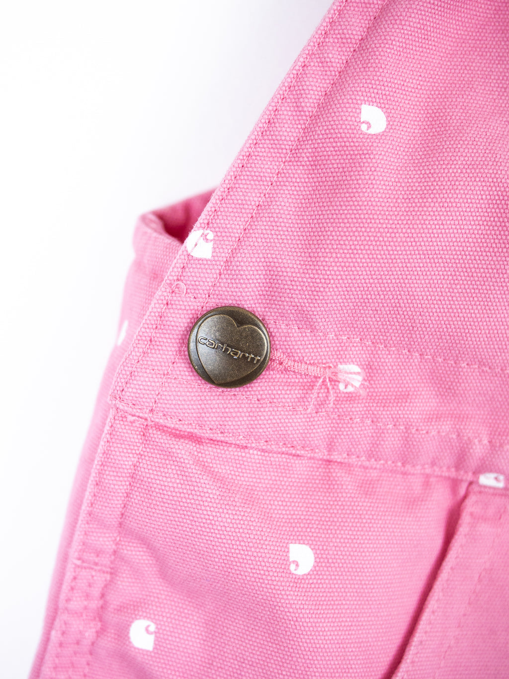 Carhartt Pink Logo Dot Dungaree Shorties - Age 2-3 years