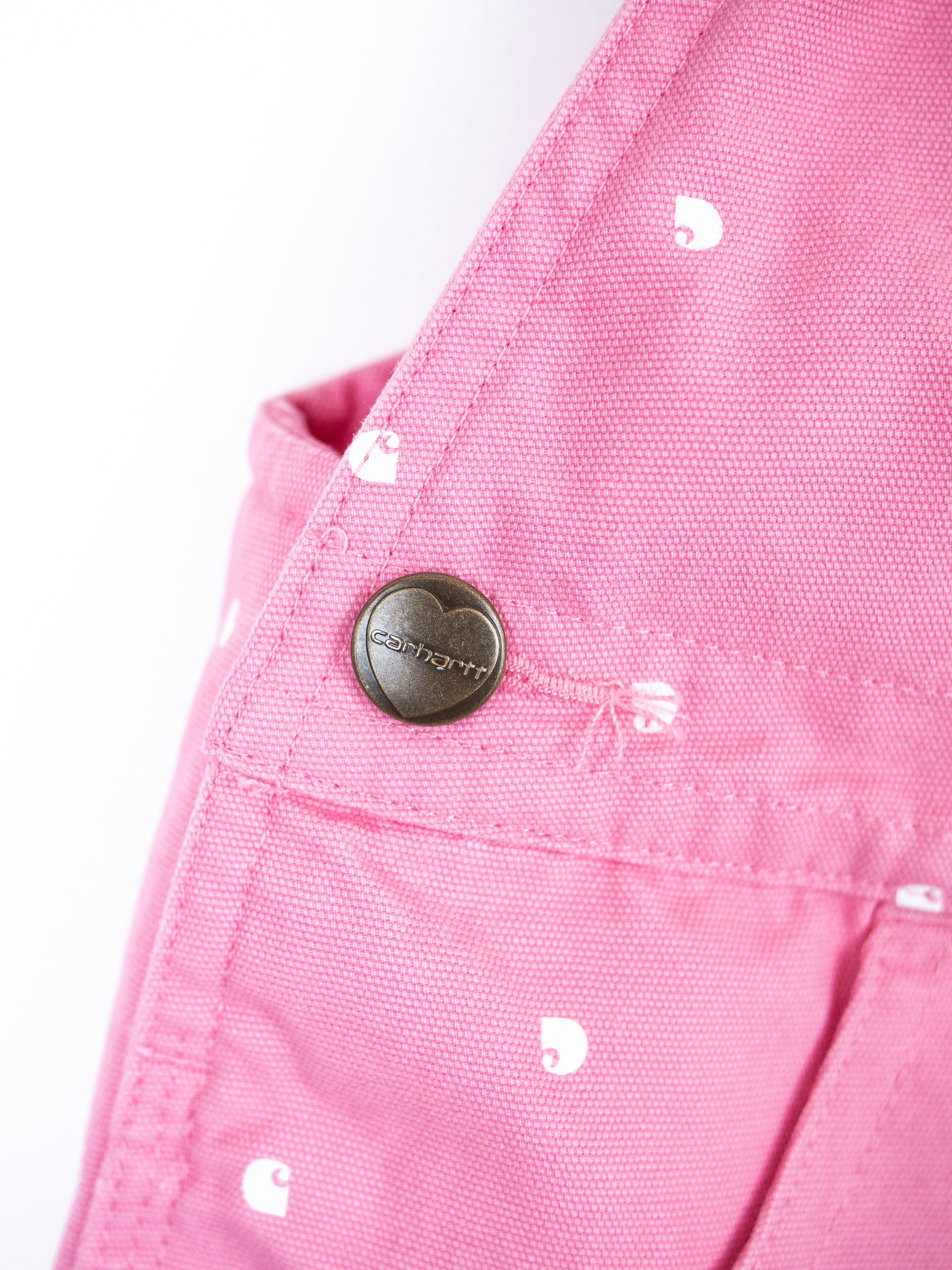 Carhartt Pink Logo Dot Dungaree Shorties - Age 2-3 years