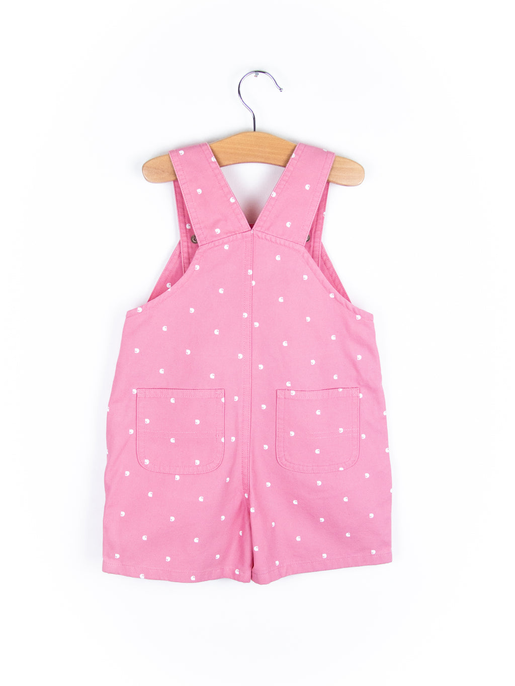 Carhartt Pink Logo Dot Dungaree Shorties - Age 2-3 years