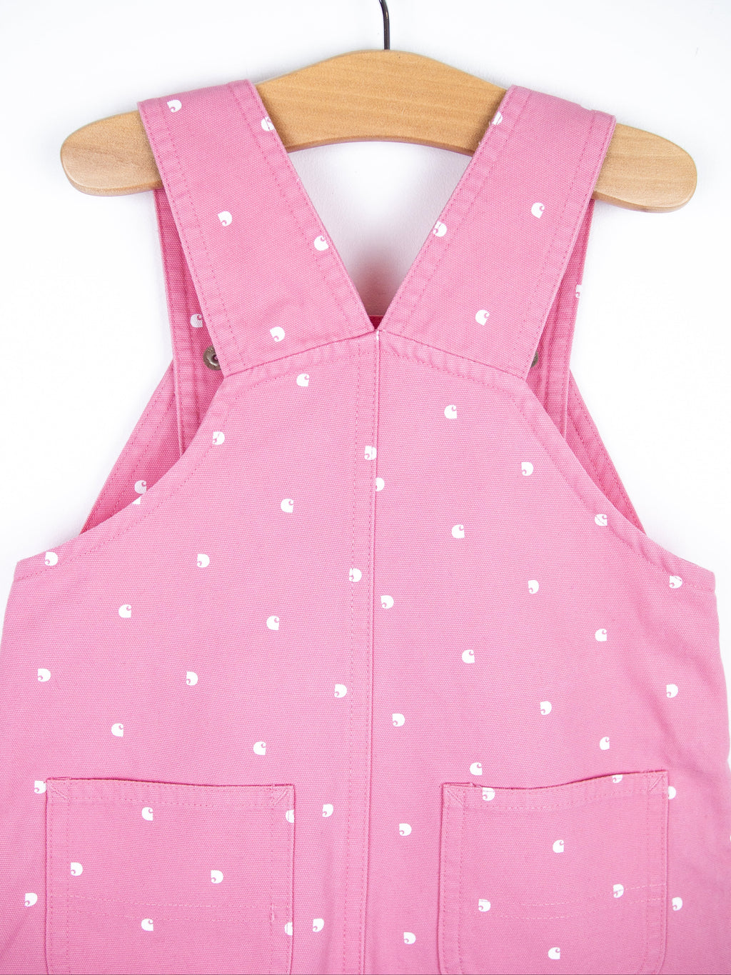 Carhartt Pink Logo Dot Dungaree Shorties - Age 2-3 years
