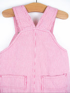Carhartt Pink & White Stripe Dungaree Shorties - Age 12-18 months