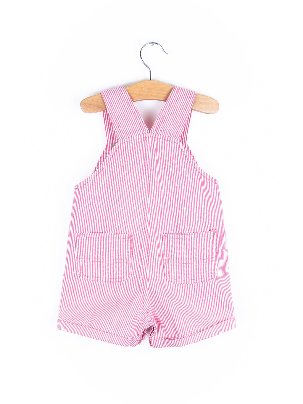Carhartt Pink & White Stripe Dungaree Shorties - Age 12-18 months