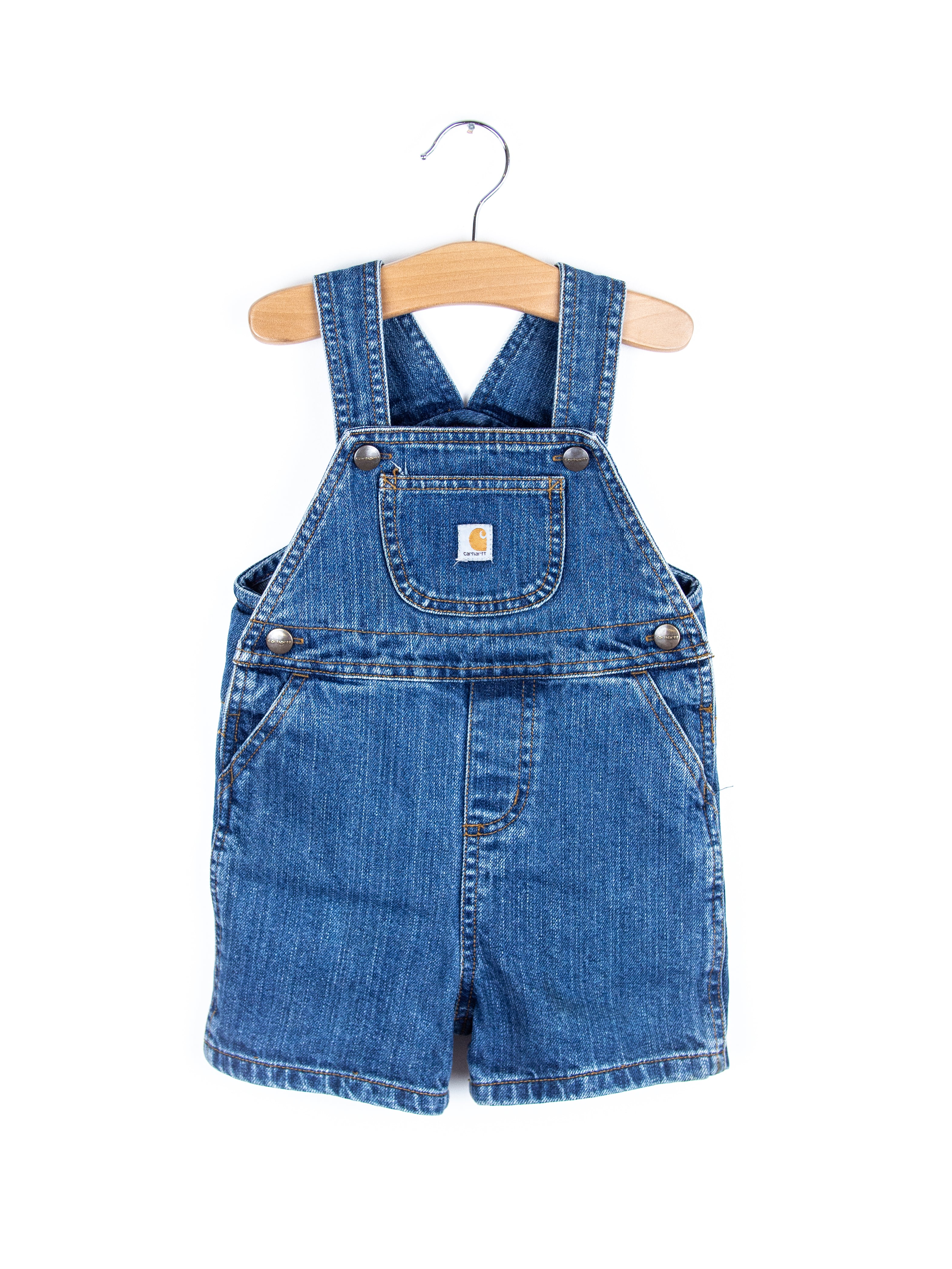 Carhartt Denim Dungaree Shorties - Age 18 months