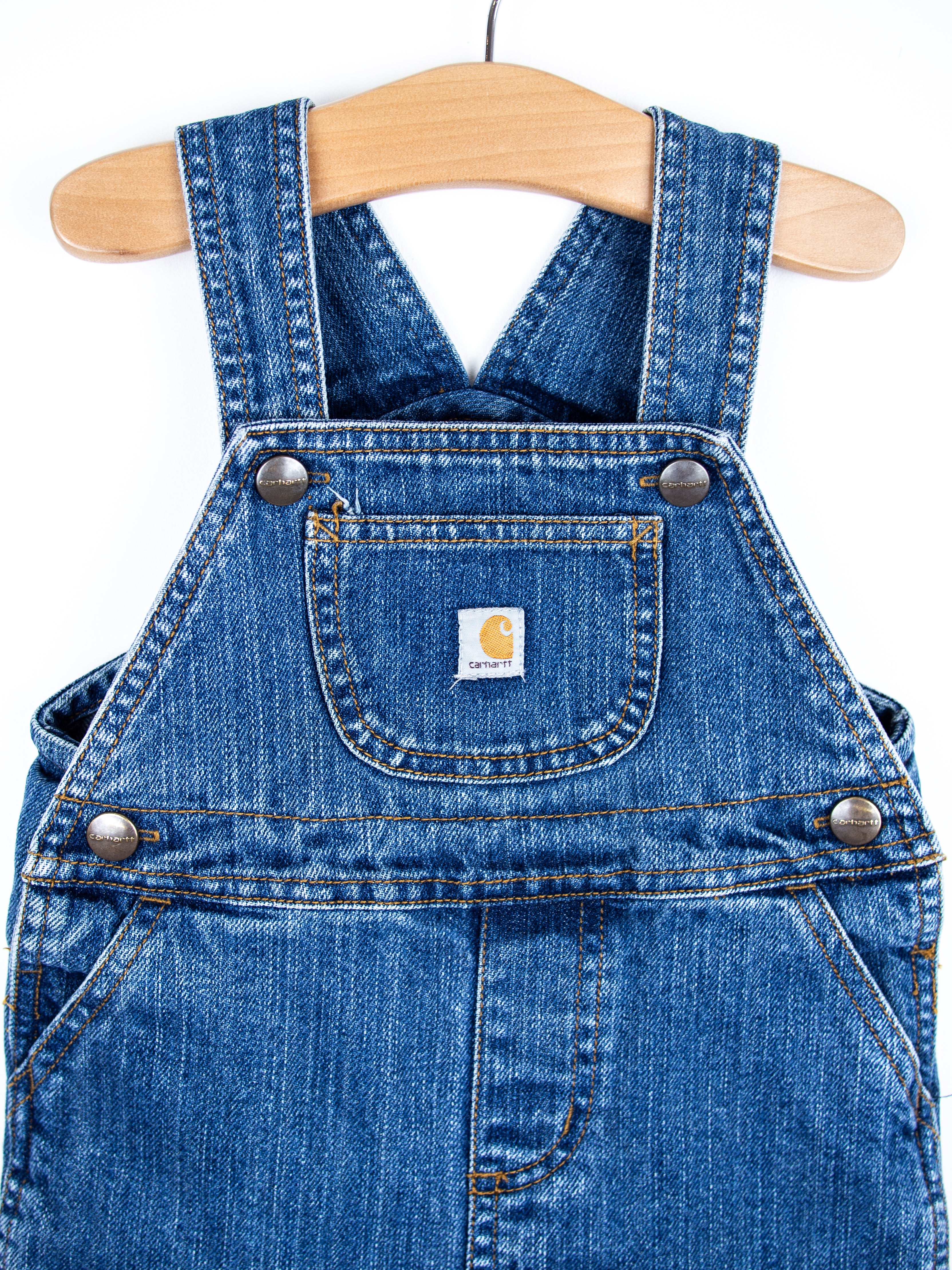Carhartt Denim Dungaree Shorties - Age 18 months