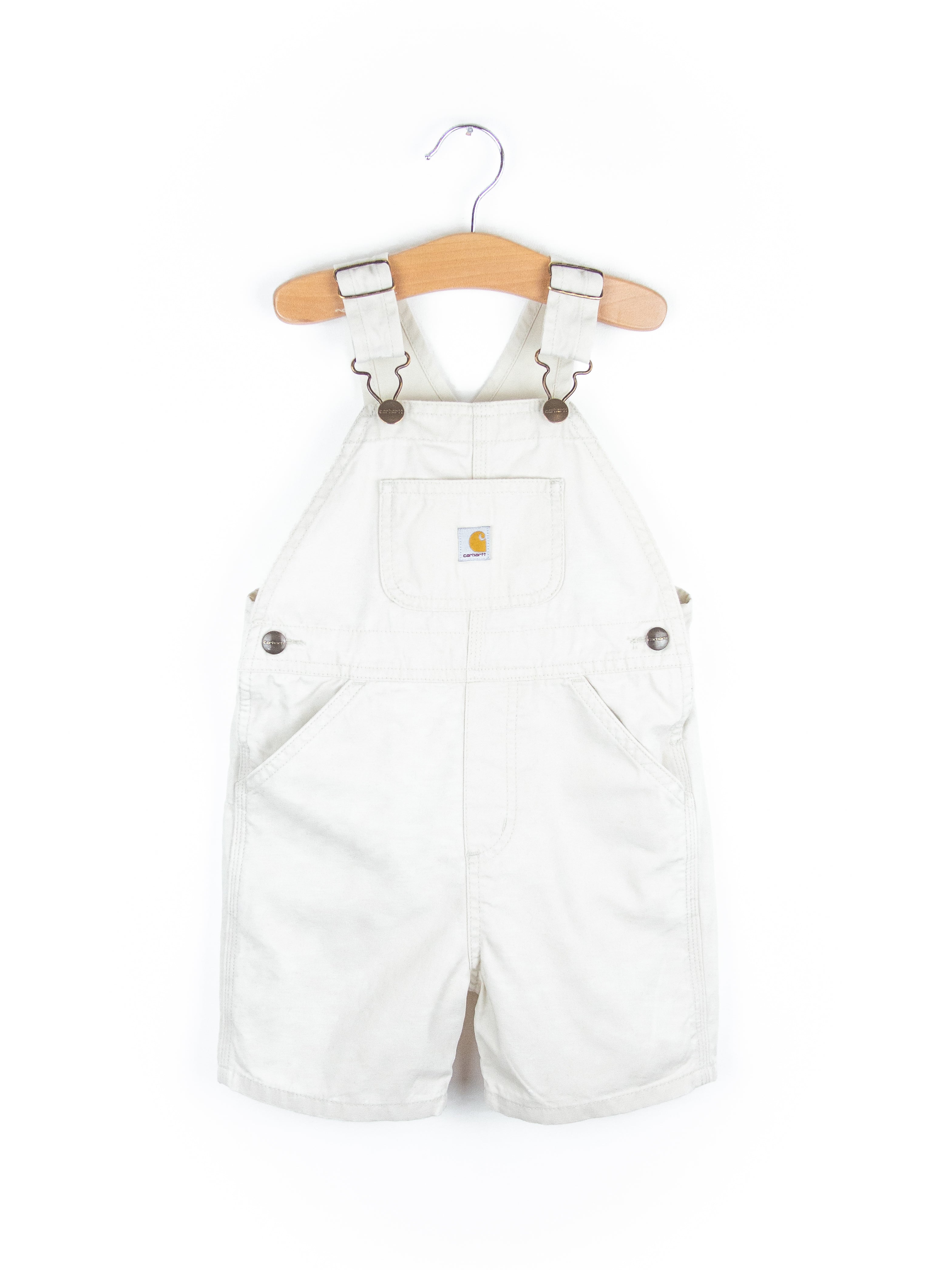 Carhartt Rare White Dungaree Shorties - Age 4T