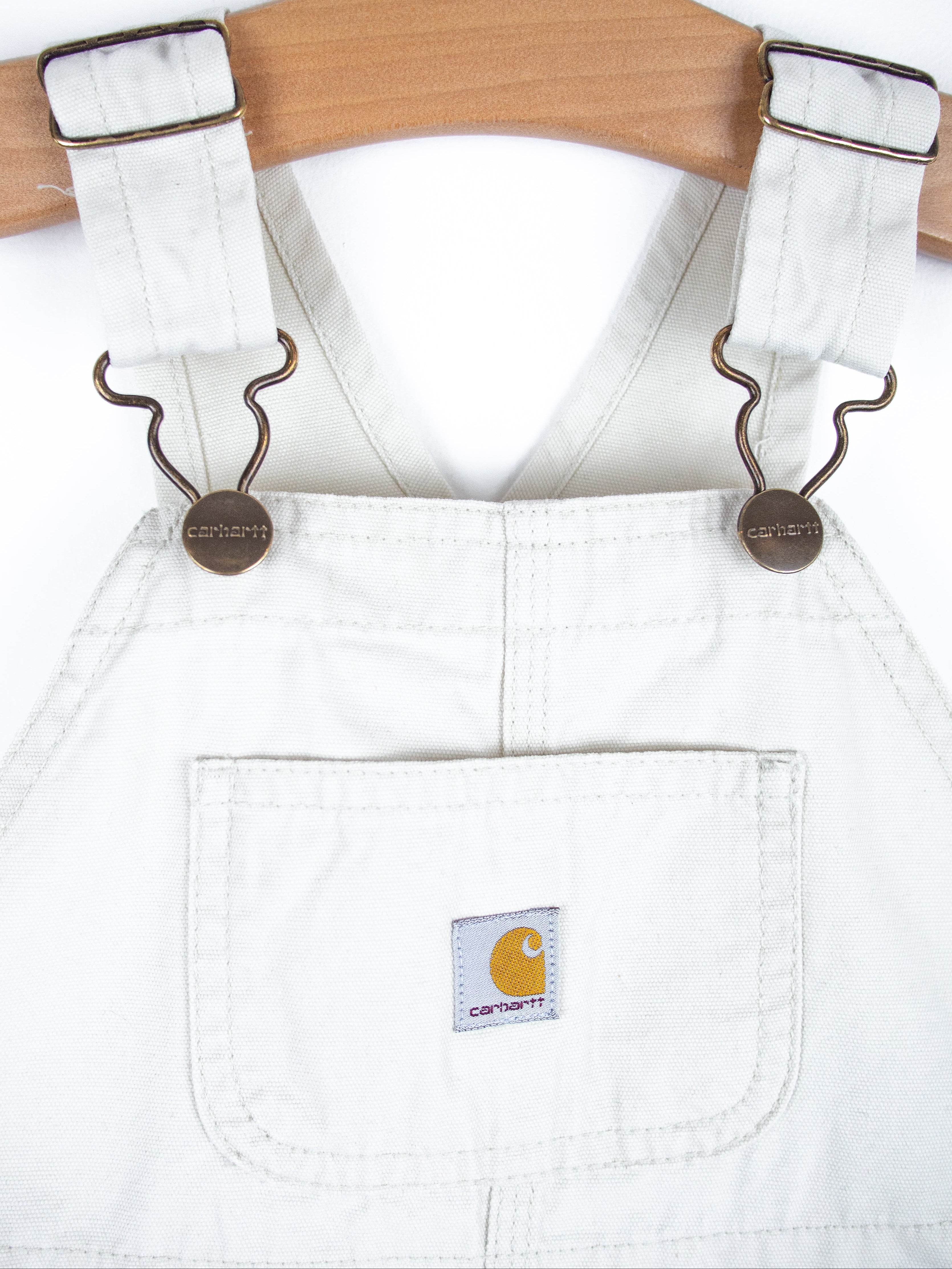 Carhartt Rare White Dungaree Shorties - Age 4T