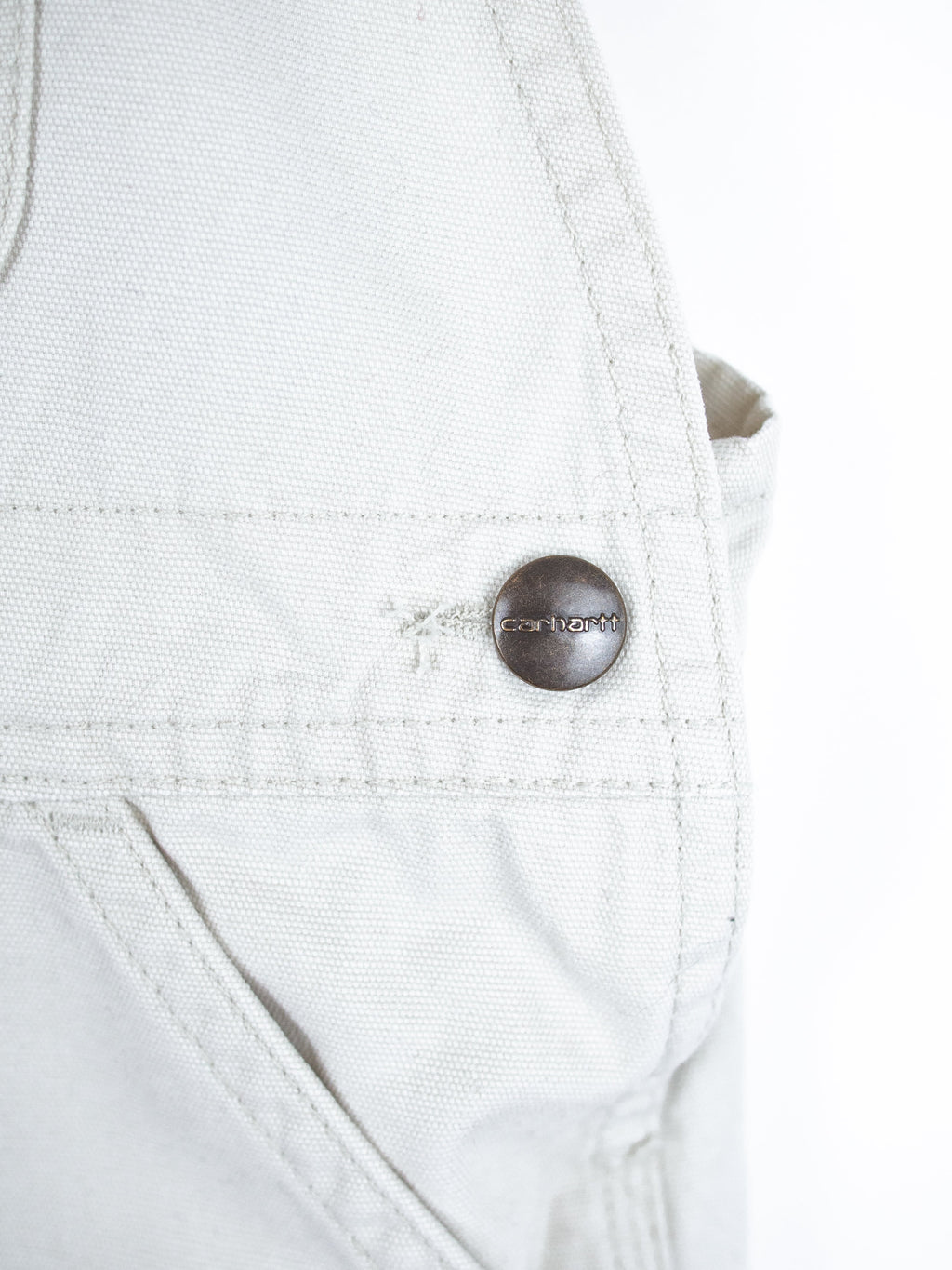 Carhartt Rare White Dungaree Shorties - Age 4T
